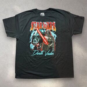 Star Wars Darth Vader Mad Engine‎ Graphic T-Shirt Mens 2XL Black Retro 90s Style